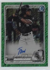 2020 Bowman Chrome Prospects Green Shimmer Refractor 70/99 James Beard Auto 1kn1