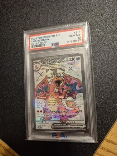 2023 POKEMON OBF EN-OBSIDIAN FLAMES ULTRA RARE #215 CHARIZARD EX PSA 10