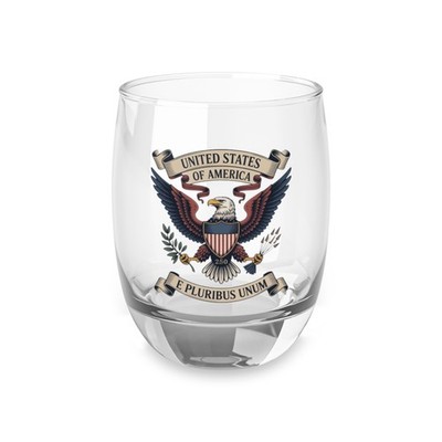 Whiskey Glass, 6oz Patriotic Eagle Design