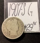 1907 S Barber Silver Half Dollar G! ENN Coins