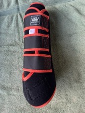 Woof Wear Dressur Beinbandagen groß schwarz/orange Paar Reitsport
