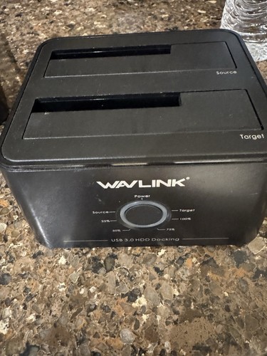 WAVLINK Dual Bay USB 3.0 SATA HDD SSD Docking Station Offline Clone Tested