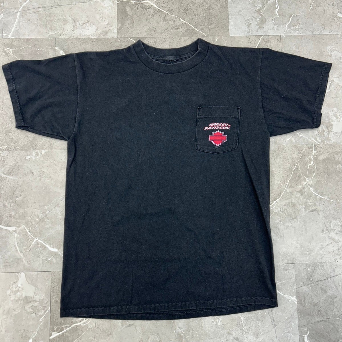90s Vintage Harley Davidson Graphic Tee Mens Large Pocket Shirt 