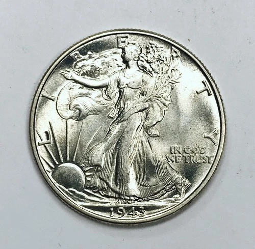 1943 WALKING LIBERTY HALF! MS+++! SCARCE THIS NICE! INCREDIBLE FIND! NR #G3515