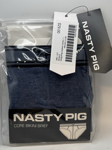 Nasty Pig CORE Briefs Men’s Underwear Lg Blue Denim Heather Blue/Black