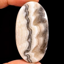 Natural Yellow Lace Agate Oval Shape Cabochon Gemstone 54.5 Ct 49X26X5mm GC23632