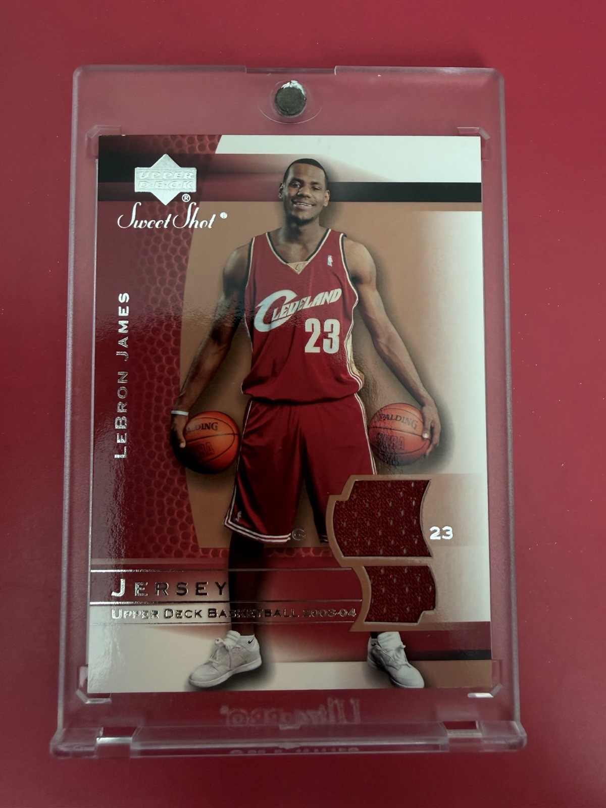 2003-04 Upper Deck Sweet Shot - Game Jersey LeBron James #LJ-J (MEM, RC)
