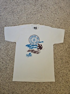 Vintage 1989 Chicago Gatorade Steeple-Chase Race Run White T-Shirt Sz Medium 
