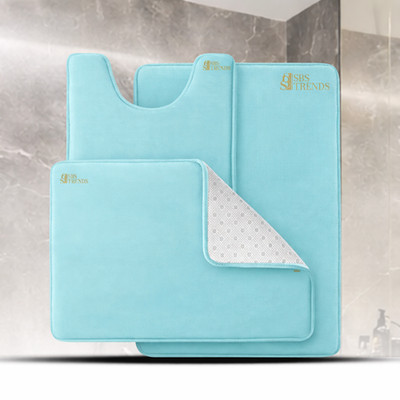 Memory Foam Bath Mat Set 3 Piece Bathroom Rugs Small Large