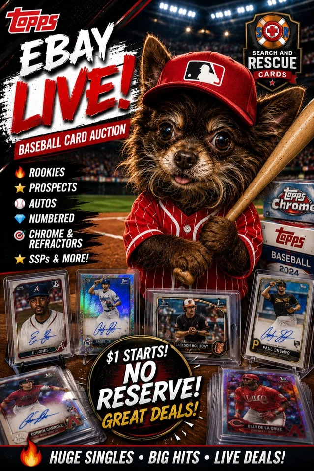 🐶⚾Zeke's BASEBALL CARD Auction!!⚾🐶