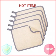 Tatuo 5 Pcs Exfoliating Face and Body Wash Cloths Towel Weave Bath Exfoliating S