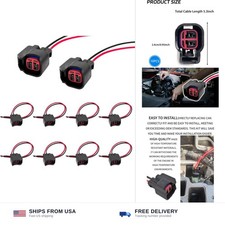 8 PCS Fuel Injector Connector Pigtail, Engine Fuel Injector Wiring Harness Pl...