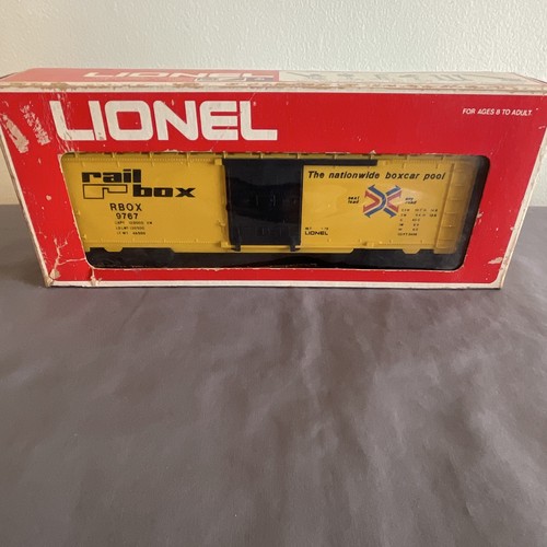 Lionel Rail Box Amarillo/Negro Caja Coche Calibre O 6-9767 RBOX 9767 | Zustand: Used