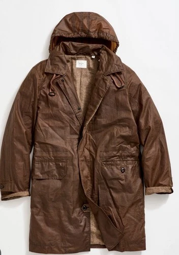 $798 Billy Reid Willie Trench Size Small NWT Halley Stevensons Wax  - product listing photo