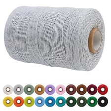 Single Strand Macrame Cord 1mm x 426 Yards 1279 Feet 1mm x 390m Light Gray