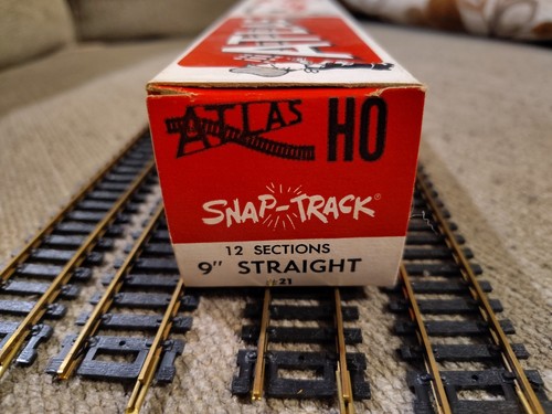 4 Sections HO Scale 9" Train Track Vintage Atlas Tool Co Snap-Track #21 - Picture 4 of 6