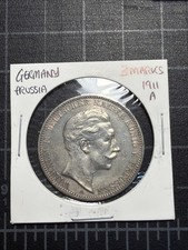 Germany Prussia Silver 3 Marks 1911 A