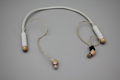 House of Marley  In-Ear Earbuds with Microphone White Brown Wooden Untested