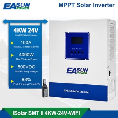 Easun 4000W Solar Wechselrichter Hybrid Off Grid Inverter 120A MPPT 24V 60-500V