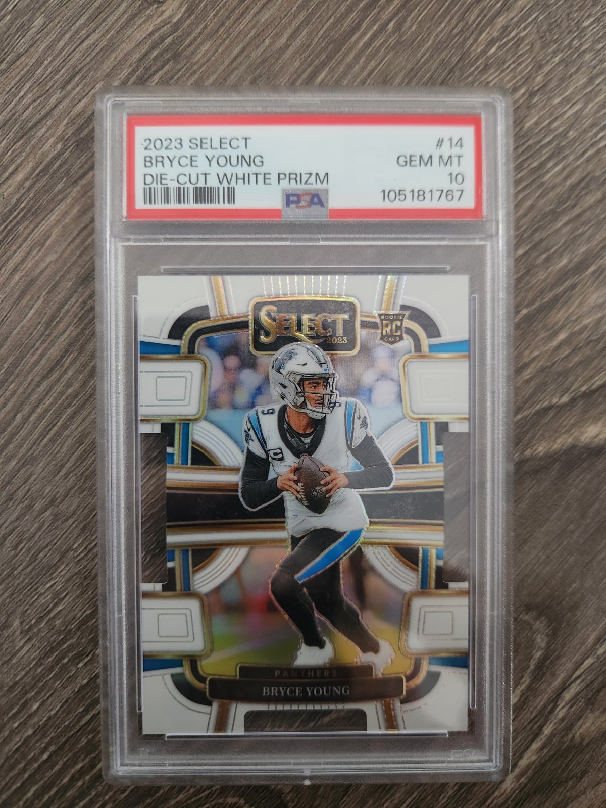 2023 Panini Select - Concourse Bryce Young #14 White Prizm Die-Cut /199 (RC)