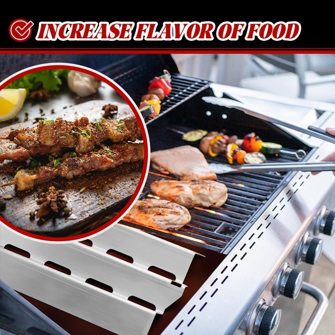 Grill Heat Plates, Grill Burner Tube for Broil King Signet 320, 9468-54, 9865-54