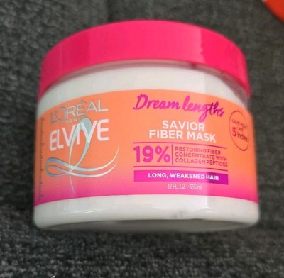 L Oréal Paris Elvive Dream Lengths Savior Fiber Hair Mask Collagen 12 oz (BN46)