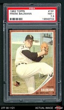 1962 Topps #161 Frank Baumann NRM White Sox COMMON VARIATION PSA 7.5 - NM+