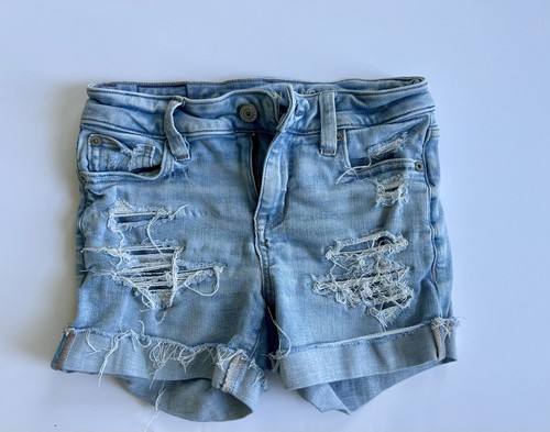 American Eagle Women's Hi-Rise Denim Shorts | Next Level Stretch | Size 000