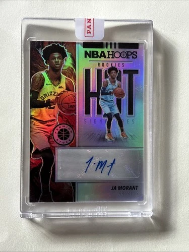 2019-20 Panini NBA HOOPS Rookies Hot Signatures #HS-JAM Ja Morant Rookie Auto RC