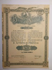 1926 Romania Banca Oituzul Share Certificate 2500 Lei