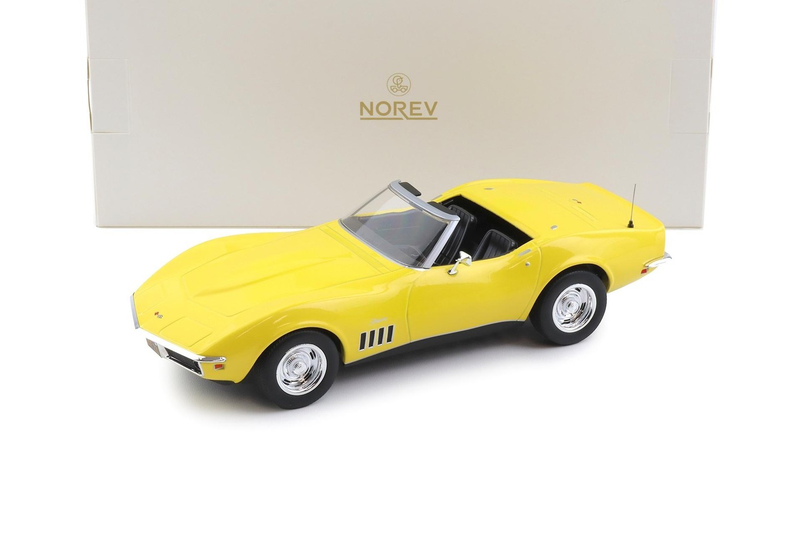1:18 NOREV Chevrolet Corvette C3 Convertible 1969 Daytona Yellow Diecast