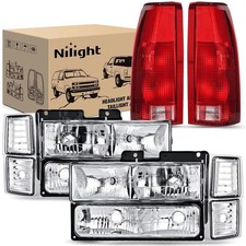 Nilight Headlight Taillight Assembly For 1994 1995 1996 Chevy Gmc Truck