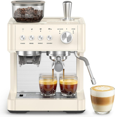 20-Bar Espresso Machine with Grinder, Expresso Coffee Machines Coffee Maker with