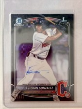 2025 Bowman Chrome Esteban Gonzalez 1st Black X-fractor Auto /10 #CPA-EGO