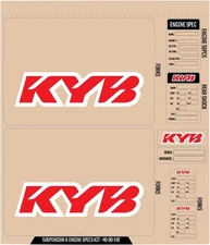 Dcor Suspension Decal Kit KYB Red
