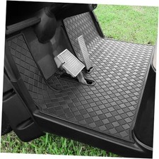 Golf Cart Floor Liner Mat 8mm Thick Rubber Full Coverage Only Fit Black Trim