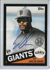 2020 Topps 1985 Topps Black Border #85A-JDA Jaylin Davis SF Giants Autograph
