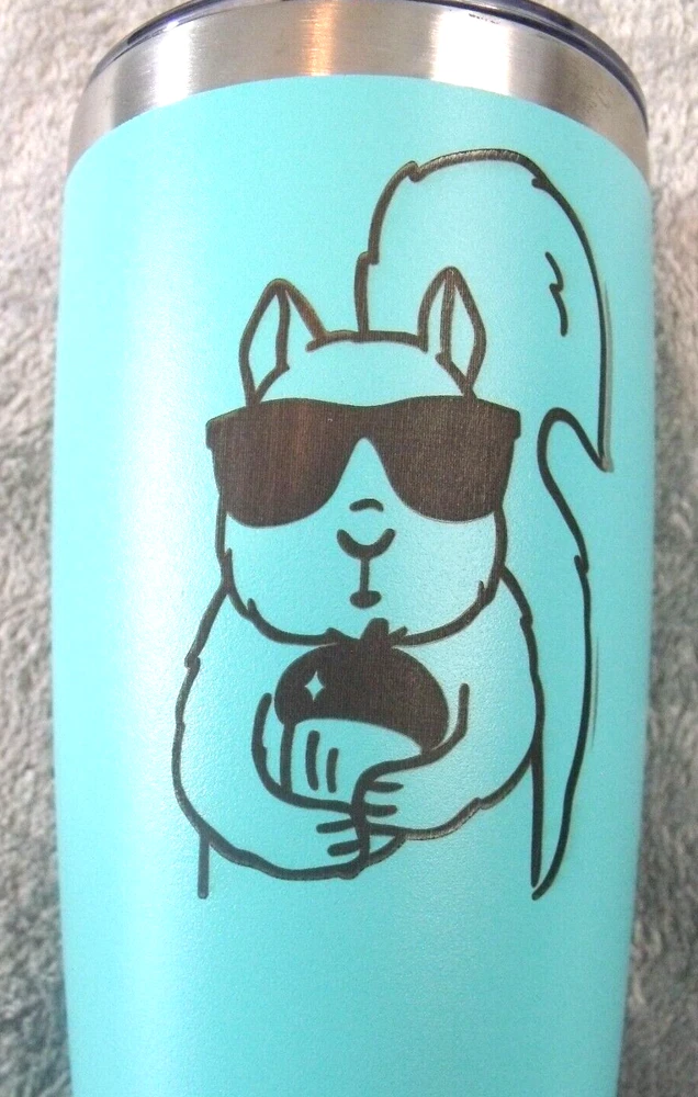Tumbler Laser Engraved Squirrel Insulated Tumbler 20 oz New
