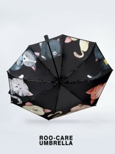Roo-Care Cat Family Cutie Umbrella Black Color Double Layer 21 Inch