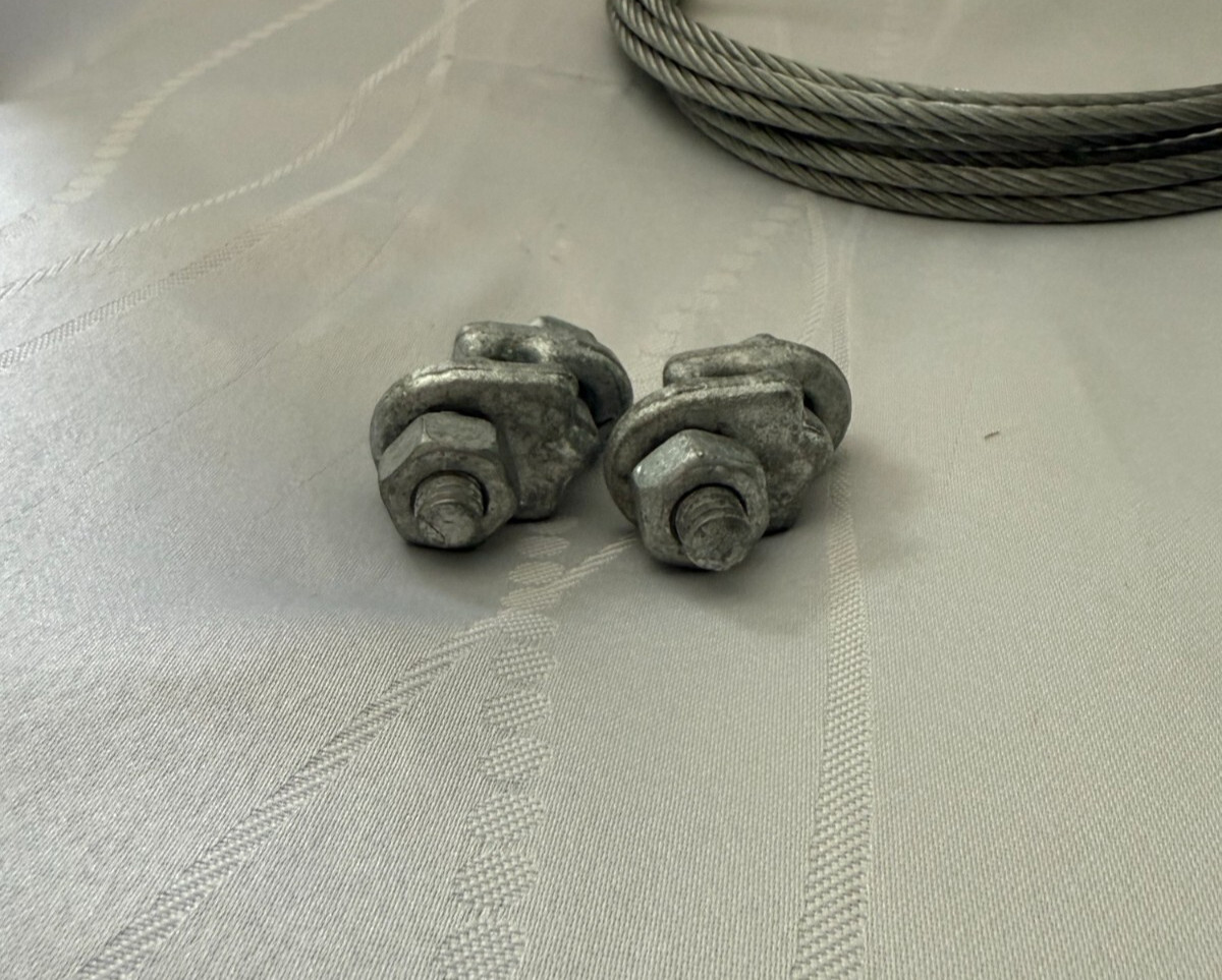 Lug-All 3/16"-1/4" Wire Rope Kit w/ Cable & Drum Anchor + Fist Grip Clamps