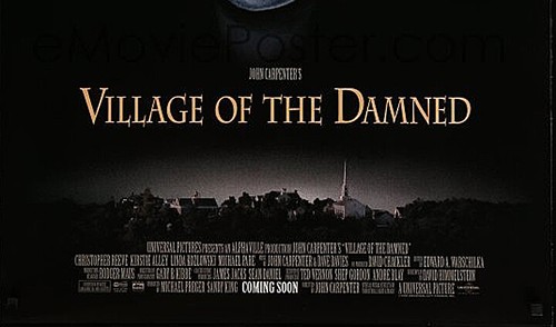 Vintage 1995 VILLAGE OF THE DAMNED 1st Movie Poster John Carpenter Horror - Picture 2 of 2