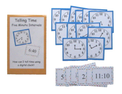 Teacher Made Math Resource Center Game Telling Time Five Minute ...