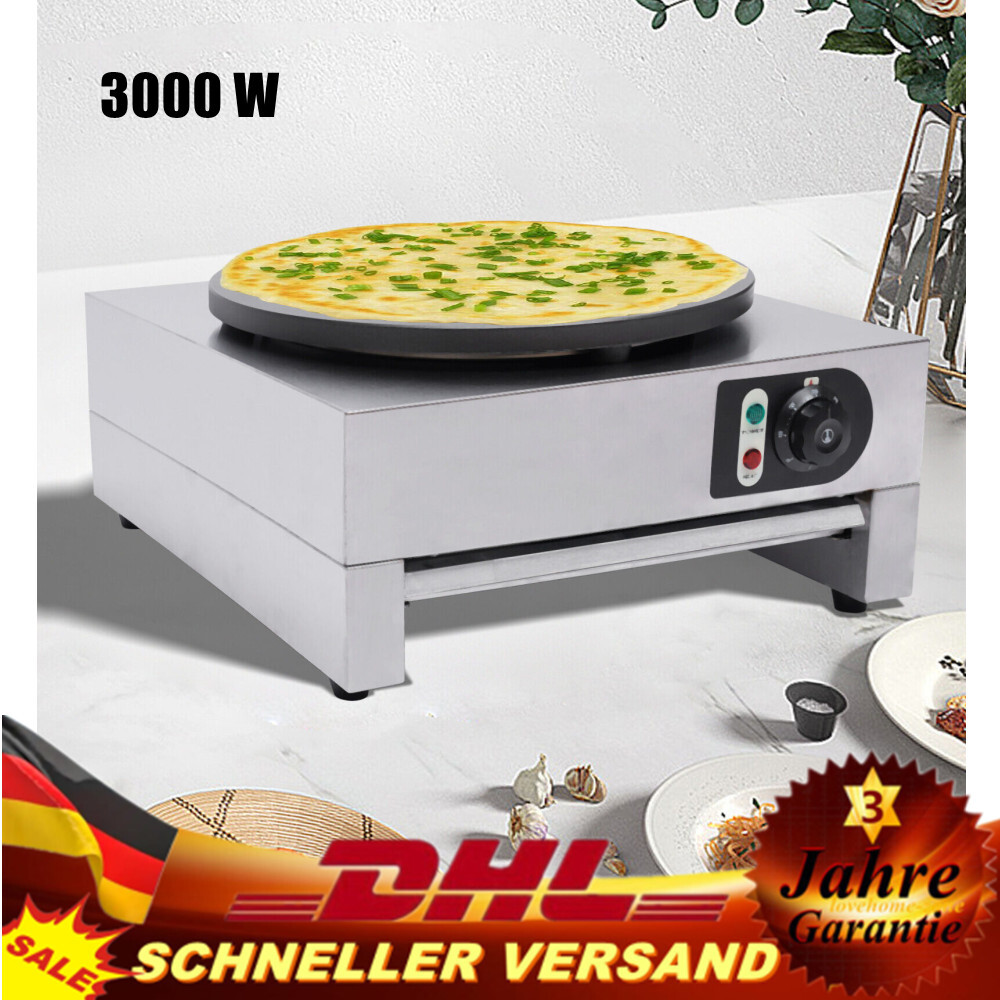 3000 W Crepesgerät Crepesplatte Crêpeseisen Crepespfanne Pancake Maker 50-300 ℃