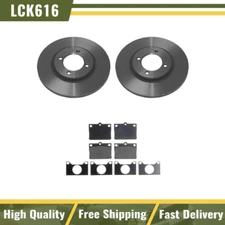 Front Kit Brake Rotors & Metallic Brake Pads For 1980-1983 Toyota Corolla