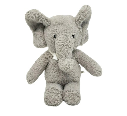 11" POTTERY BARN KIDS PBK GREY BABY ELEPHANT STUFFED ANIMAL PLUSH TOY LOVEY BOW