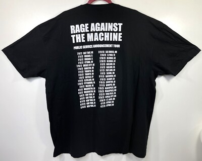 Official RAGE AGAINST THE MACHINE public Service Tour T-Shirt Men