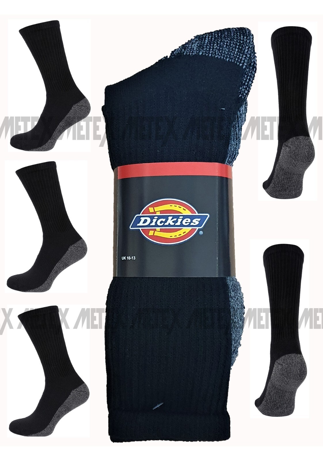 5-20 Pairs DICKIES Men's BIG FOOT Crew Work/Sports Socks Thick Heavy Duty 10-13
