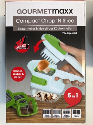 5x GOURMETmaxx Compact Chop´N Slice 5 in 1 - 7 - Teiliges Set Restposten Neu