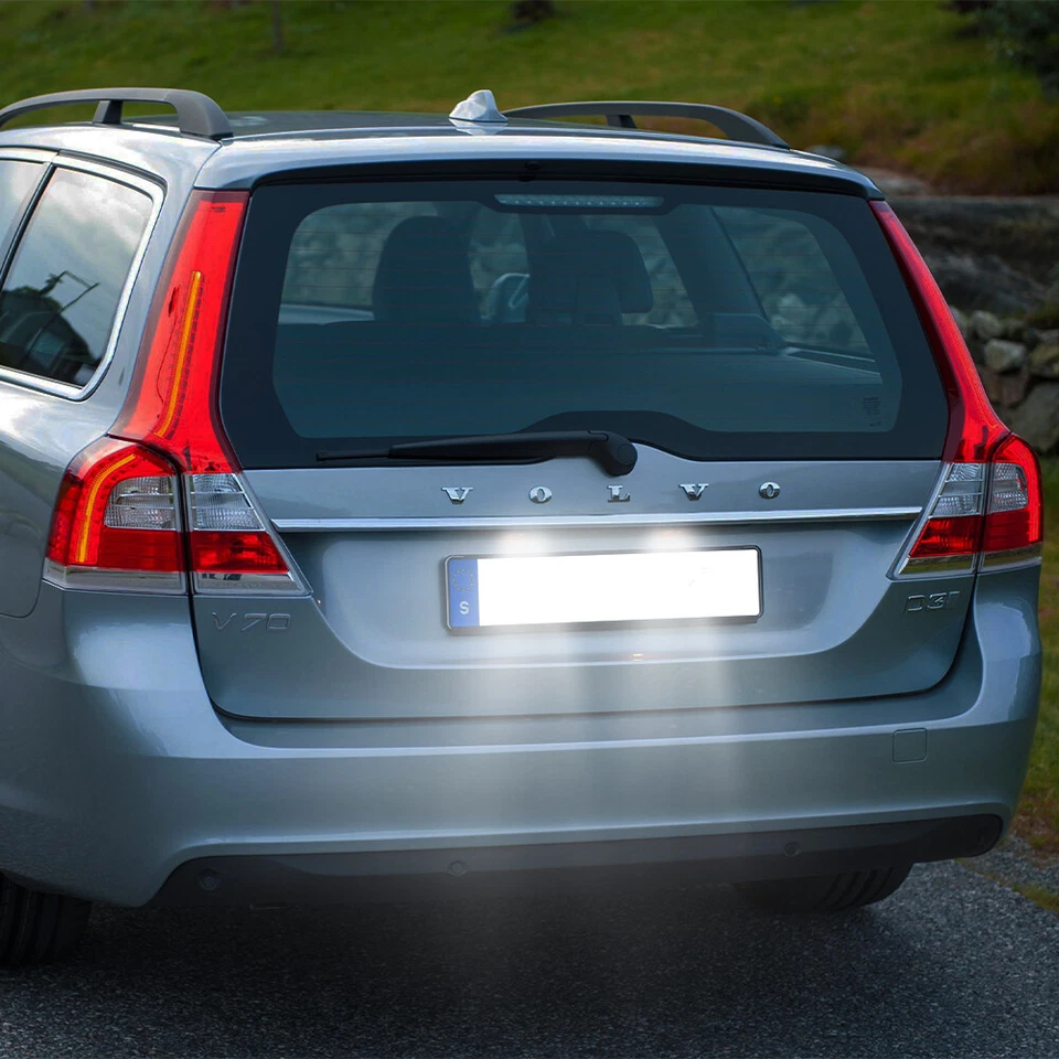 For Volvo S80 XC90 S40 V60 XC60 S60 C70 V50 XC70 V70 LED license plate lights 2x - Imagem 4 de 4