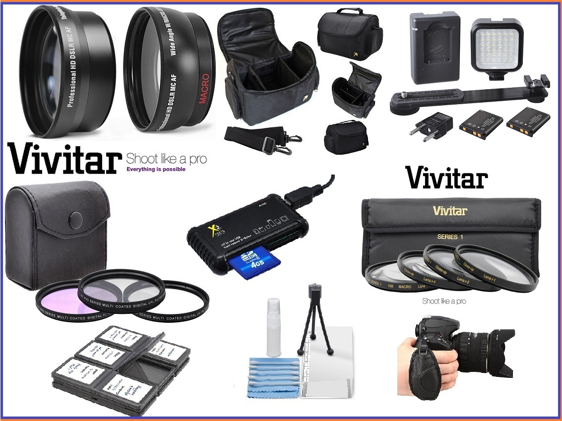 Pack d'accessoires Pro HD Super Deluxe pour Sony A5000 A5100 ILCE-5000